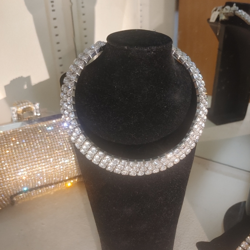 Rhinestone choker